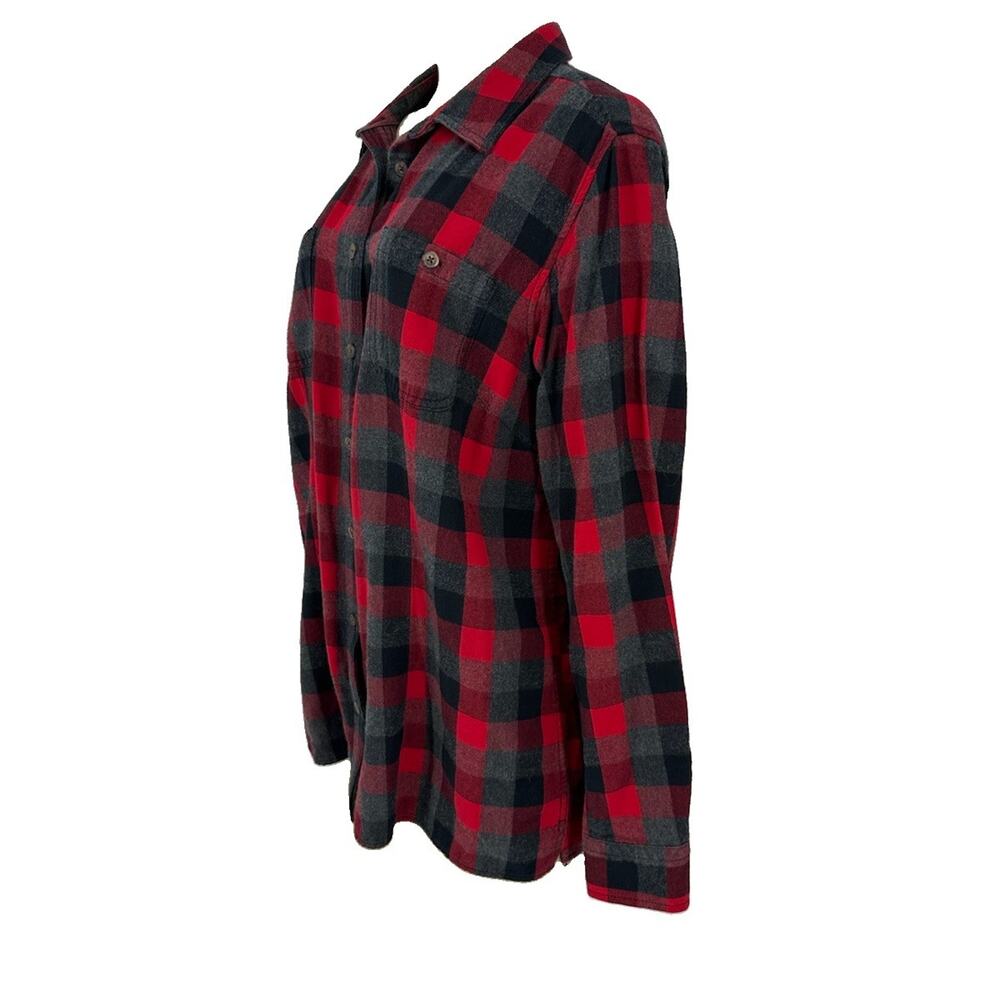 Duluth Trading Large Women's Free Swingin' Flannel Shirt Item 65505 Cotton 60-14 - Picture 2 of 7